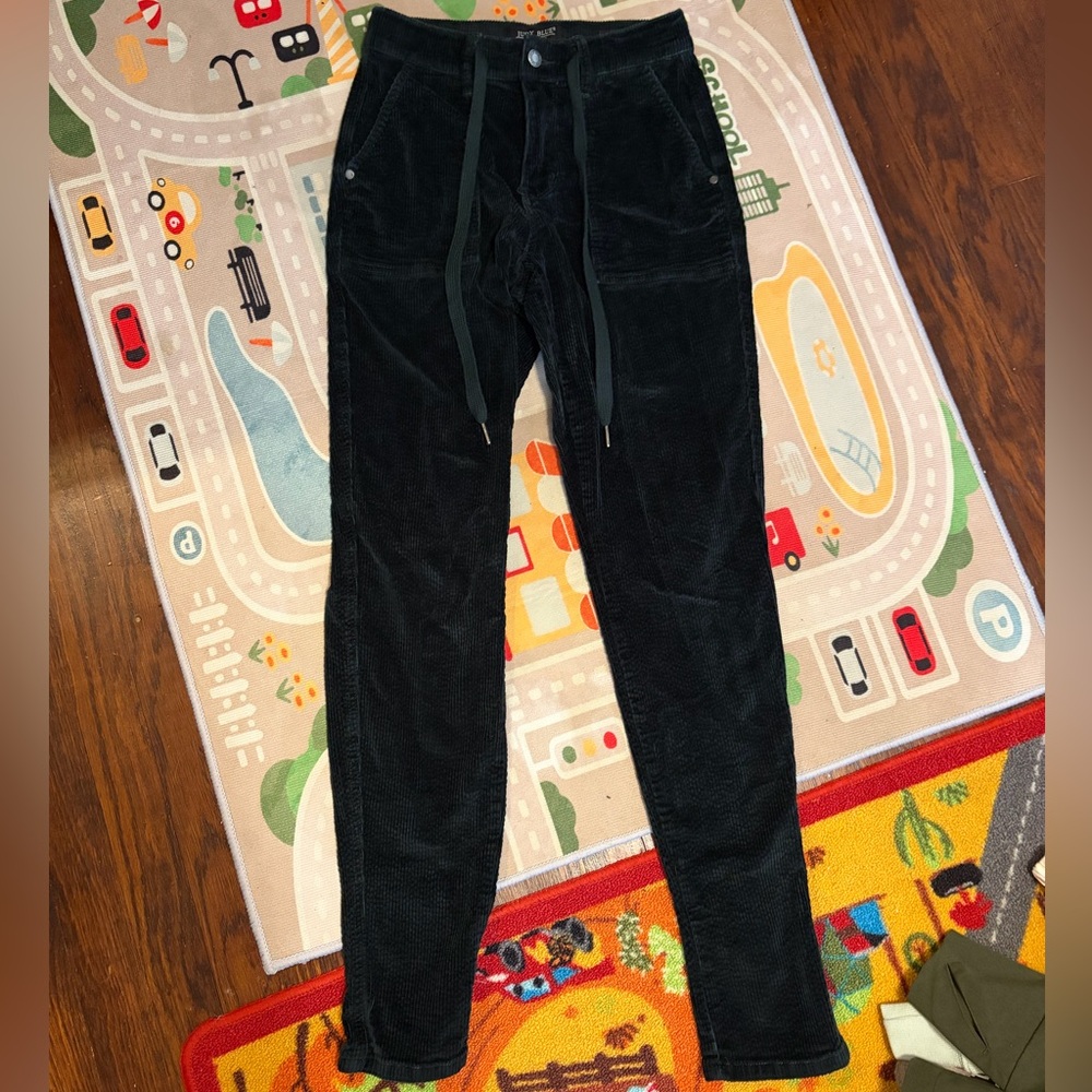 JUDY BLUE VELVET ECLIPSE HIGH RISE CORDUROY JOGGER in emerald - Picture 3 of 9